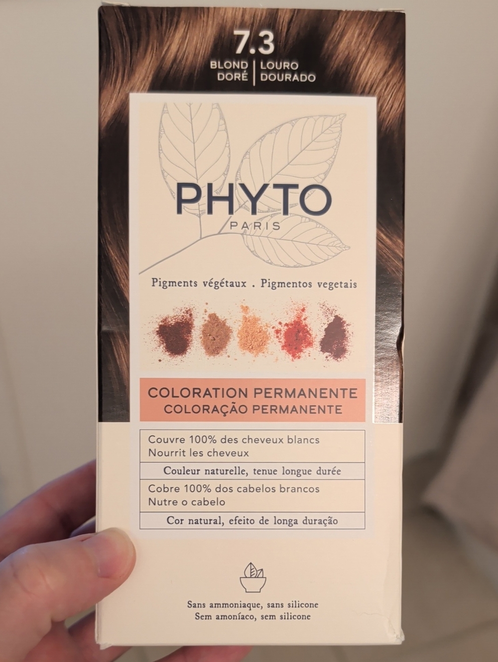 PHYTO Paris Permanent Hair Color 7.3 Golden Blonde